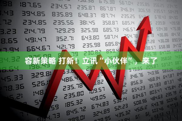 容新策略 打新！立讯“小伙伴”，来了