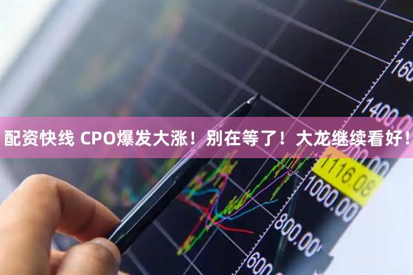 配资快线 CPO爆发大涨！别在等了！大龙继续看好！